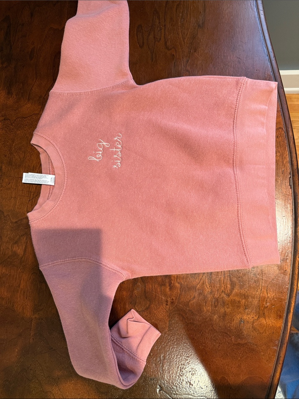 3T Kids Pink 'big sister' Pullover Sweatshirt